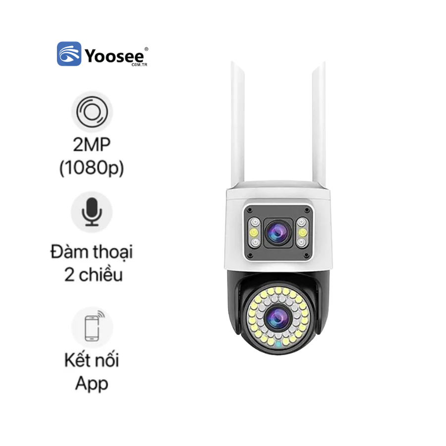 Camera An Ninh Ngoài Trời Yoosee D14X – 2 Mắt, Full HD, Hồng Ngoại, Đàm Thoại 2 Chiều