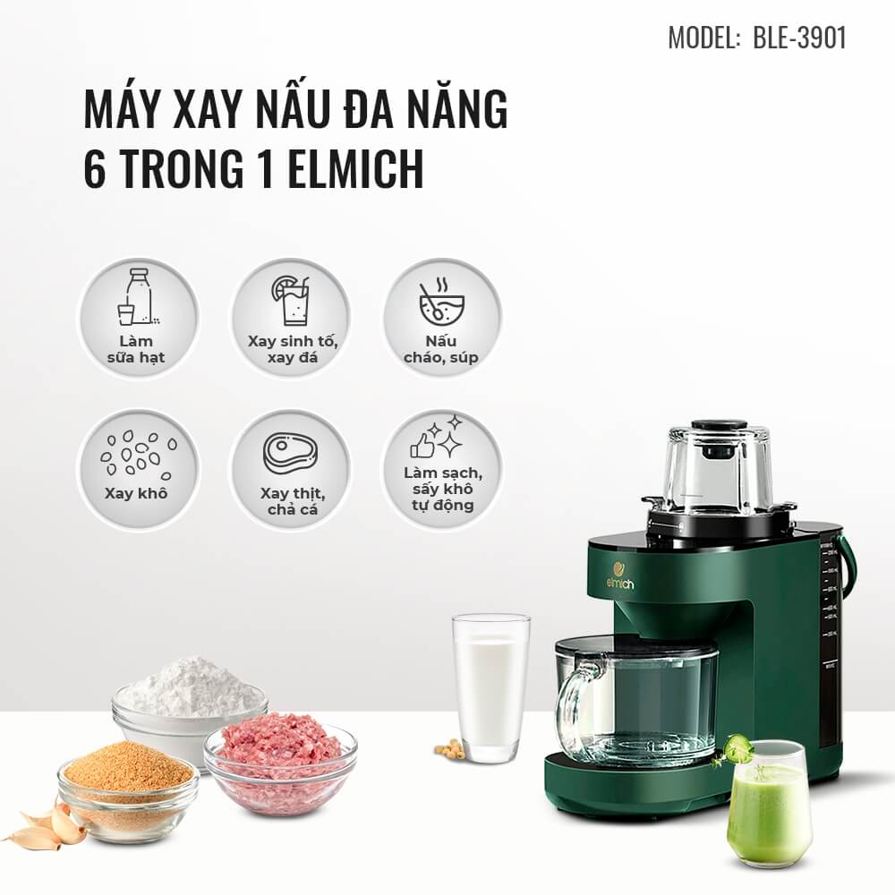 Video giới thiệu máy xay nấu đa năng 6 trong 1 Elmich BLE-3901