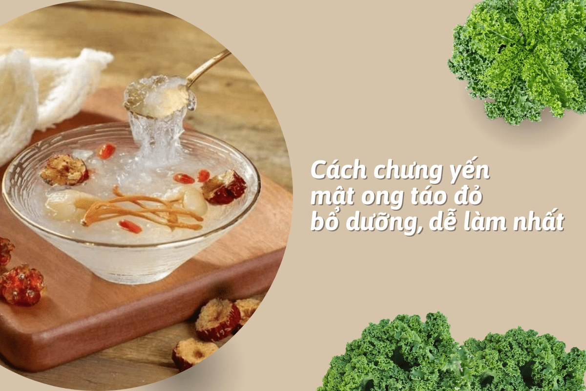 Cách chưng yến mật ong táo đỏ bổ dưỡng, dễ làm nhất