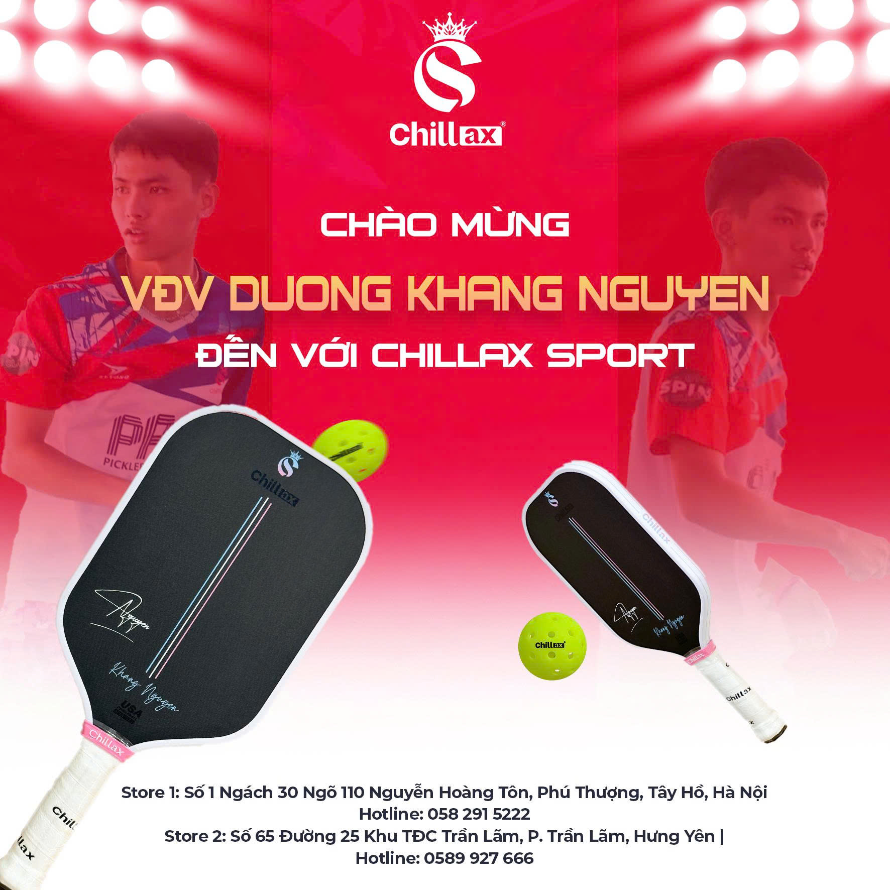 Chillax ra mắt cây vợt Khang Nguyên Edition – Biểu tượng bản lĩnh Việt