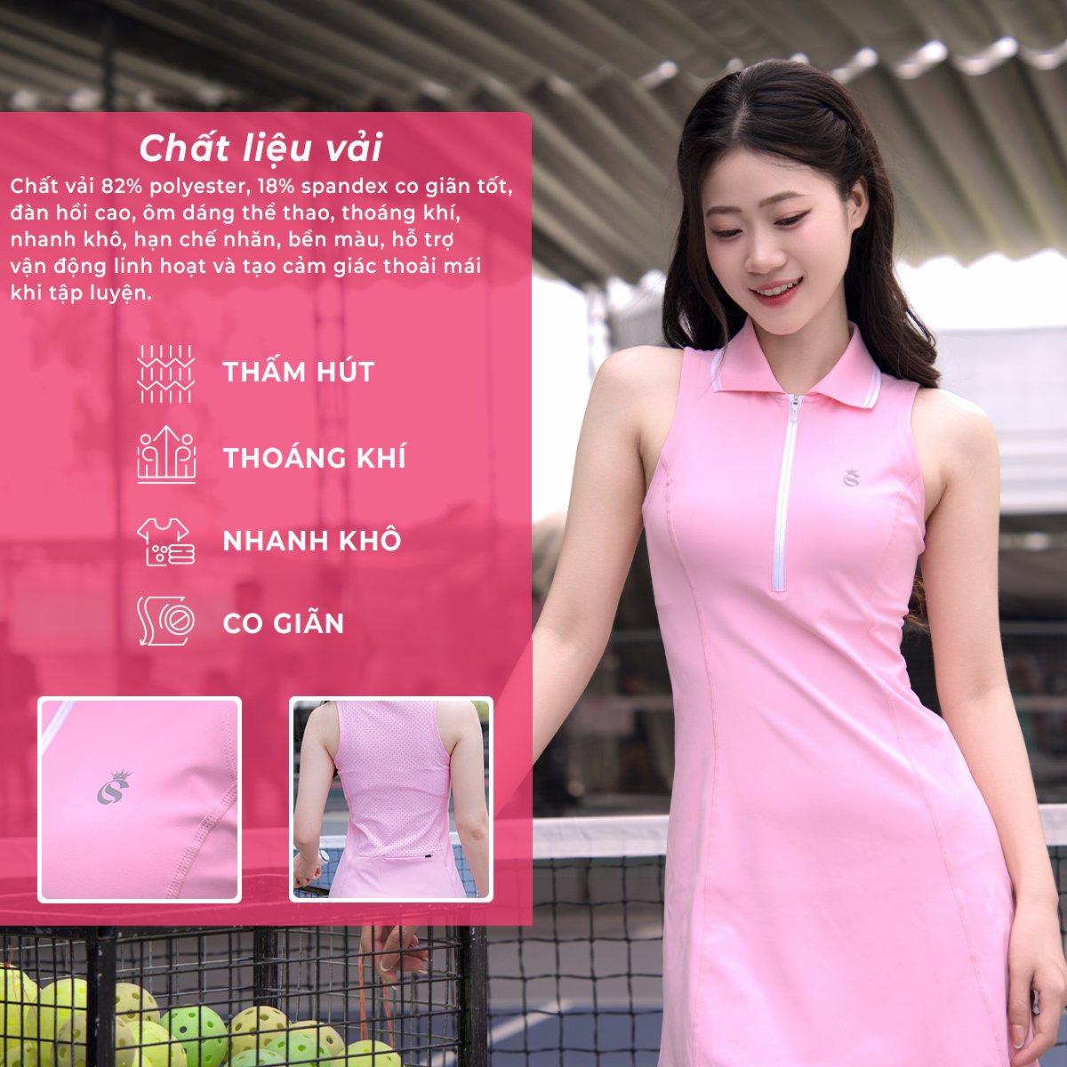 Váy liền thể thao CLX-VCL001