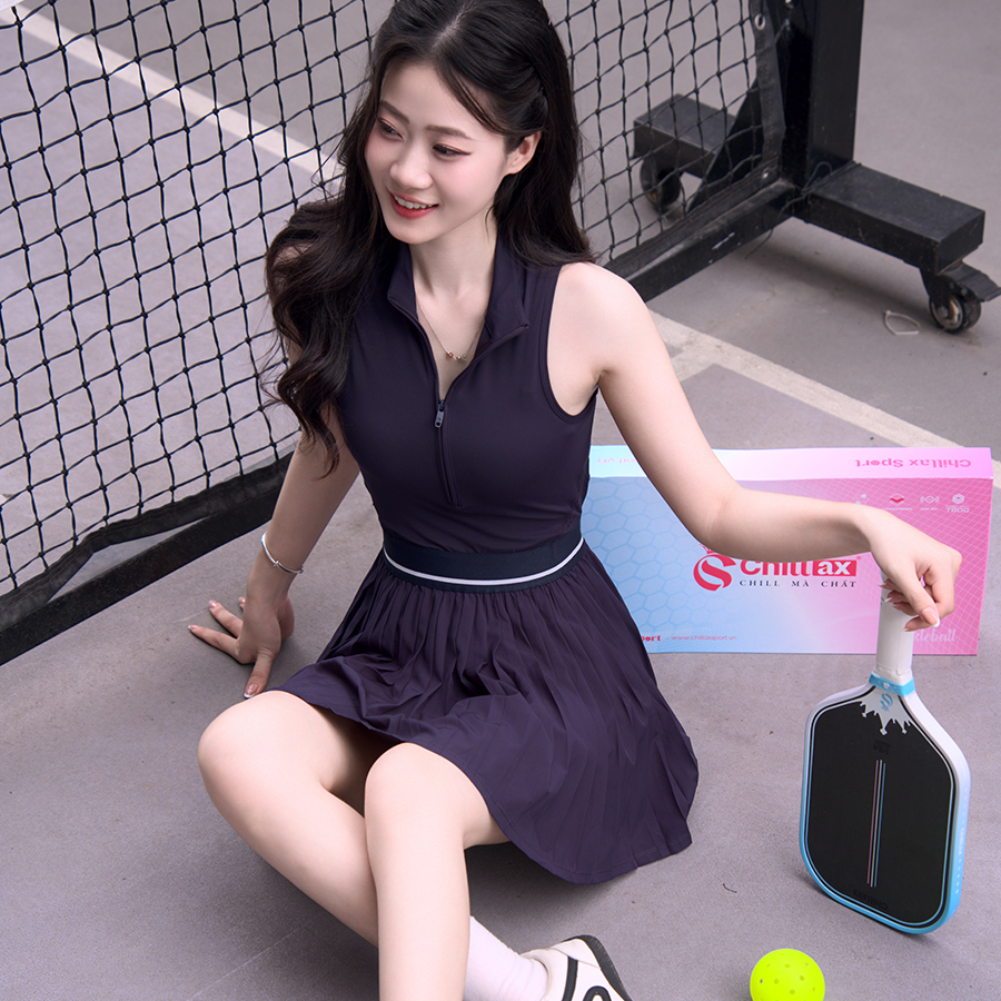 Váy Thể Thao Cổ Cao Dáng Liền Không Tay Chillax Sport 5080