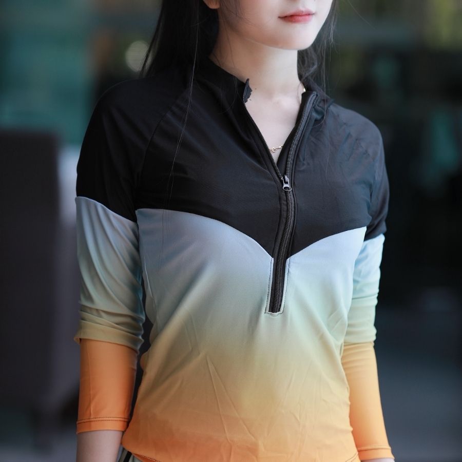 Bảng Size S15 - Set bơi nữ tay dài năng động cao cấp