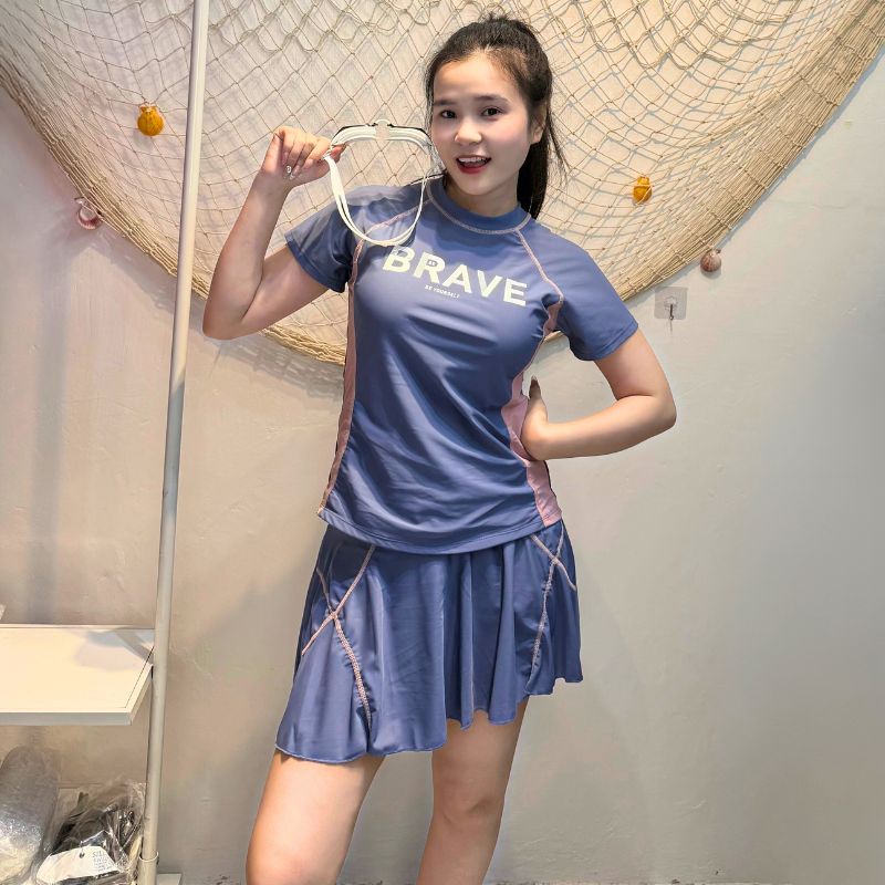 Bộ Đồ Bơi Nữ Thể Thao SwimBros S20 - Thiết Kế Áo Cộc Tay Kín Đáo, image 6