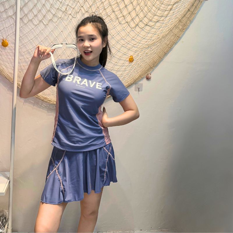 Bộ Đồ Bơi Nữ Thể Thao SwimBros S20 - Thiết Kế Áo Cộc Tay Kín Đáo, image 7