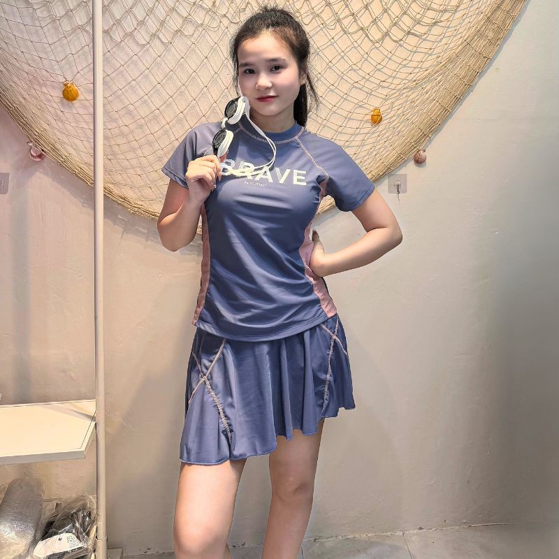 Bộ Đồ Bơi Nữ Thể Thao SwimBros S20 - Thiết Kế Áo Cộc Tay Kín Đáo, image 2