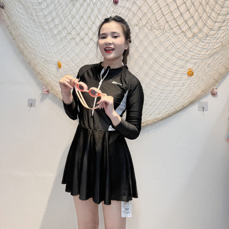 S4 -  Bơi Liền Cao Cấp Tay Dài Váy Xu Hướng 2025 image 2