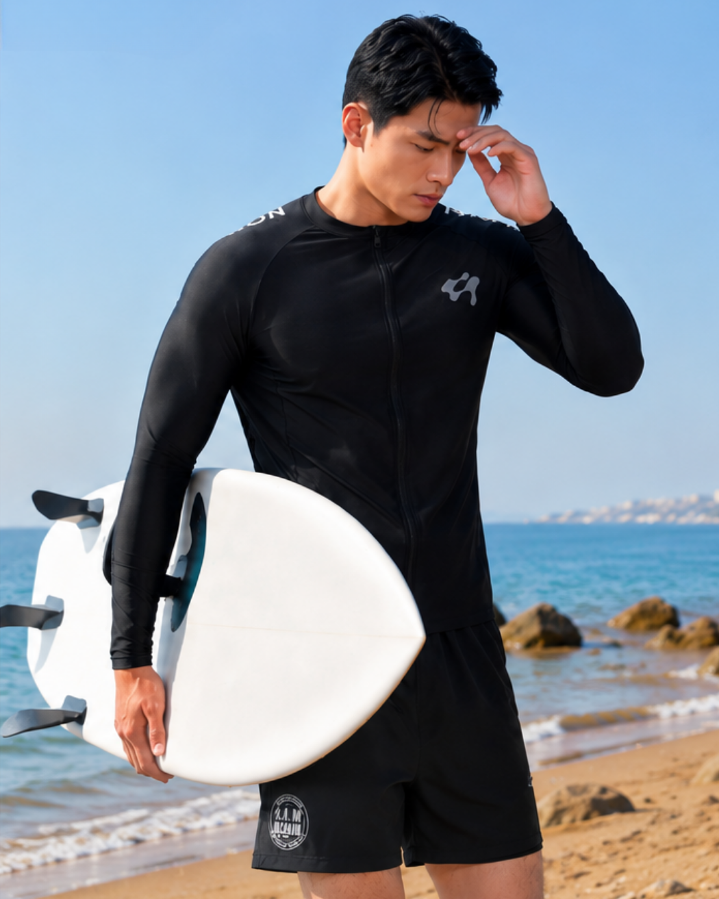 Set Đồ Bơi Nam Tay Dài SwimBros B11 Màu Đen – Chống Nắng, Co Giãn, Dáng Thể Thao image 2