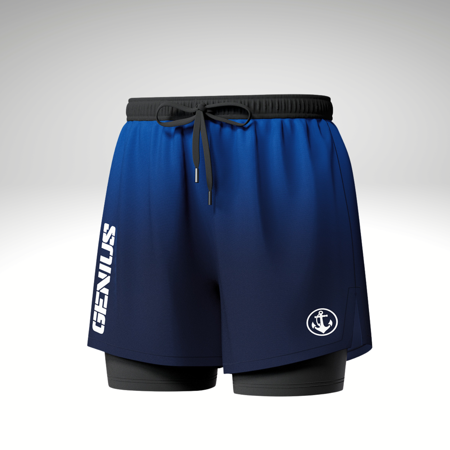 B10 - Quần bơi nam 2 lớp màu xanh đen Swimbros