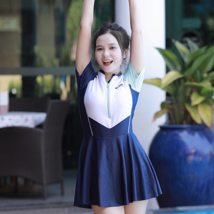 Váy Bơi Liền Thân SwimBros S16 – Vải Lụa Hàn Quốc Cao Cấp, Kín Đáo image 7