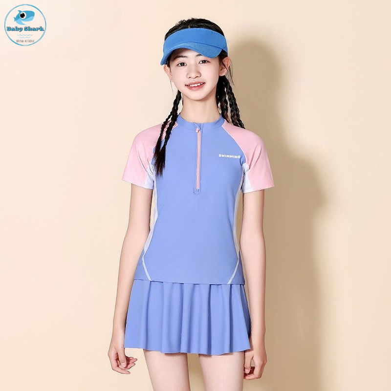 G29 - Set bơi tay đùi váy bé gái cao cấp