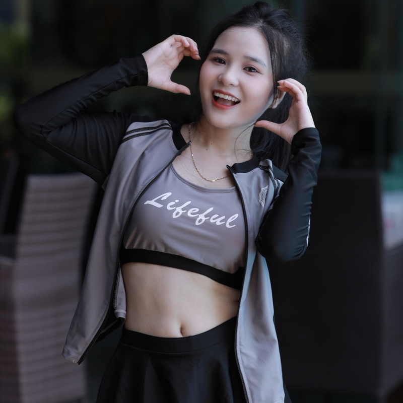 S3 - Set bơi nữ tay dài quần dài cao cấp image 4