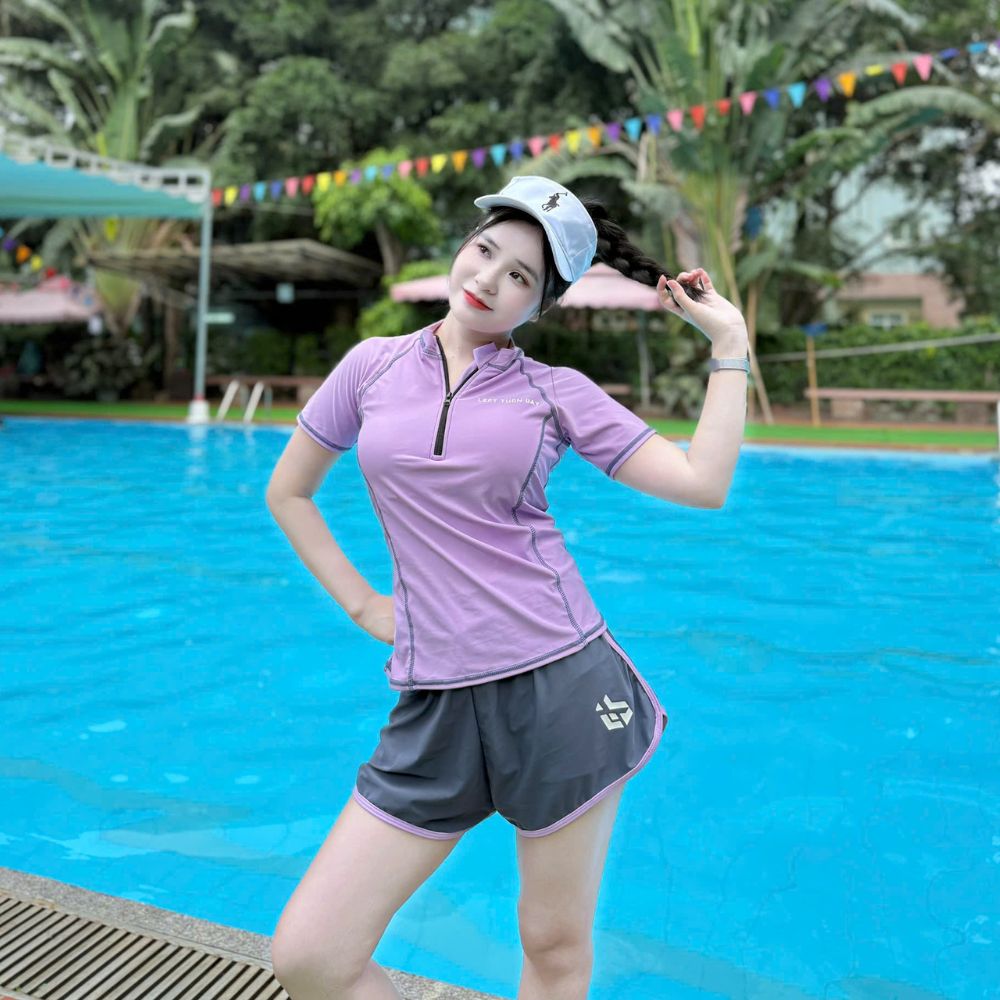 S2 - Set bơi nữ tay ngắn cao cấp Swimbros image 5
