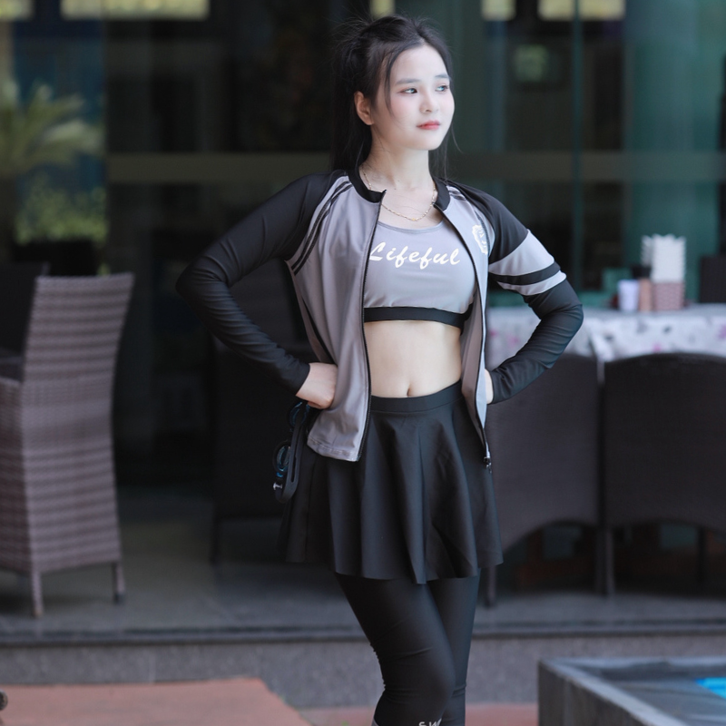 S3 - Set bơi nữ tay dài quần dài cao cấp image 7