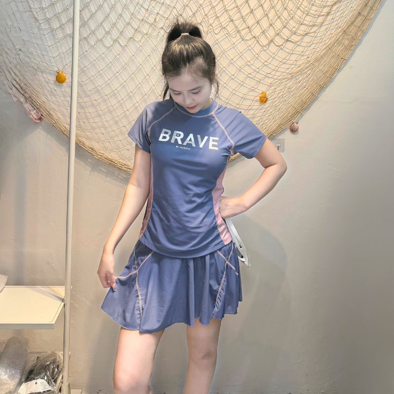 Bộ Đồ Bơi Nữ Thể Thao SwimBros S20 - Thiết Kế Áo Cộc Tay Kín Đáo, image 3