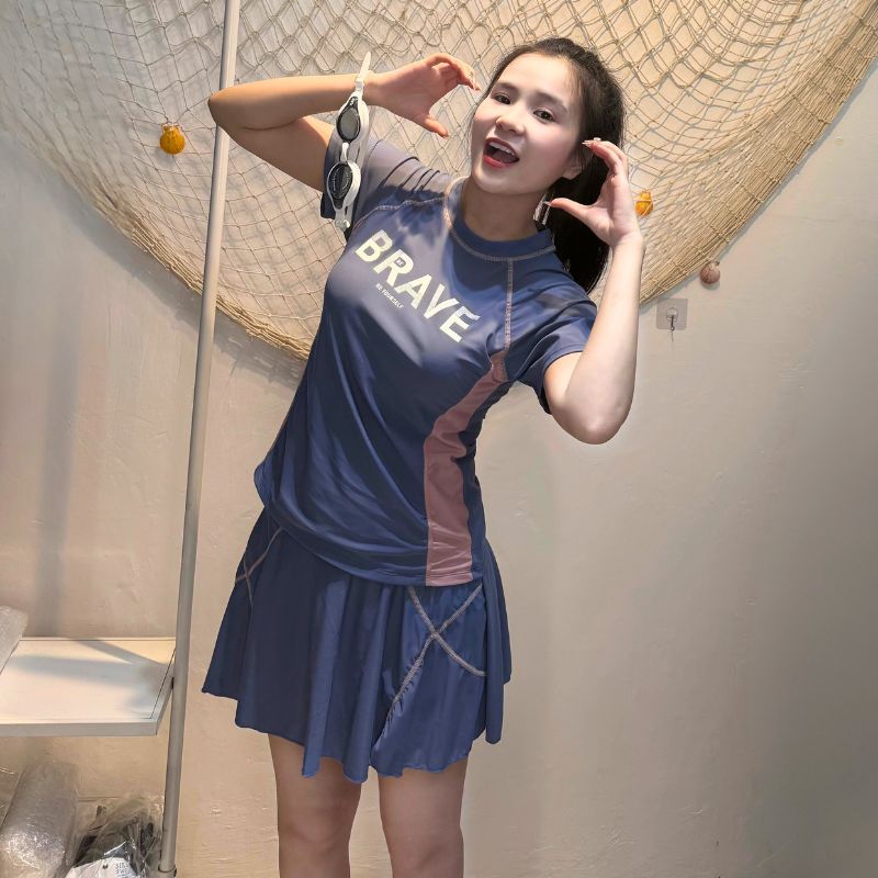 Bộ Đồ Bơi Nữ Thể Thao SwimBros S20 - Thiết Kế Áo Cộc Tay Kín Đáo, image 5