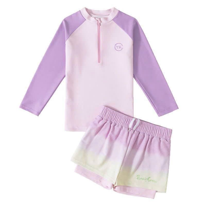Bảng Size G57 - Set bơi tay dài quần đùi bé gái