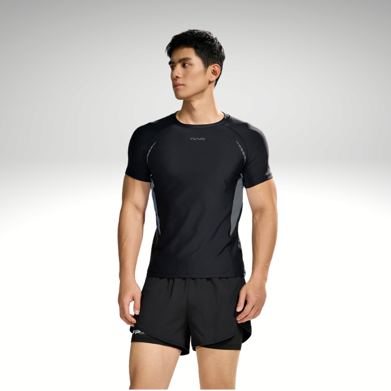 B1 - Bộ đồ bơi nam cao cấp màu đen image 2