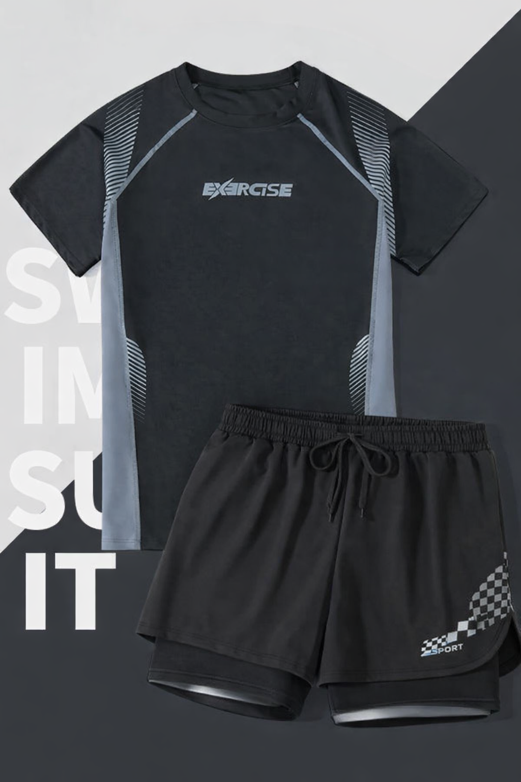 Set Đồ Bơi Nam Tay Ngắn SwimBros B8 – Áo Tay Ngắn, Quần Đùi, Co Giãn, Dáng Thể Thao image 6