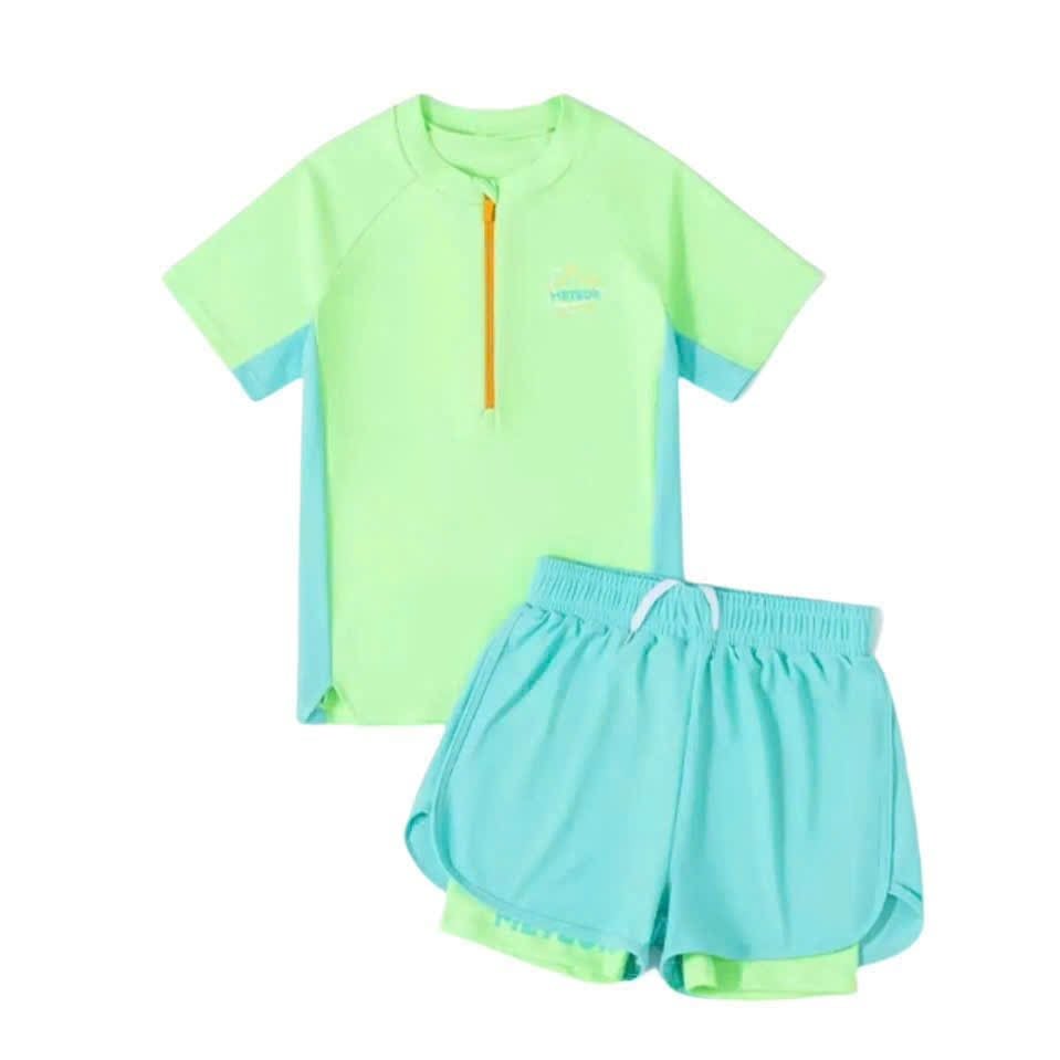 T24 - Set Bơi Tay Đùi Quần Đùi Bé Trai 2 Lớp image 2