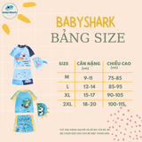 Bảng Size T34 - Set bơi bé trai tay ngắn quần đùi họa tiết
