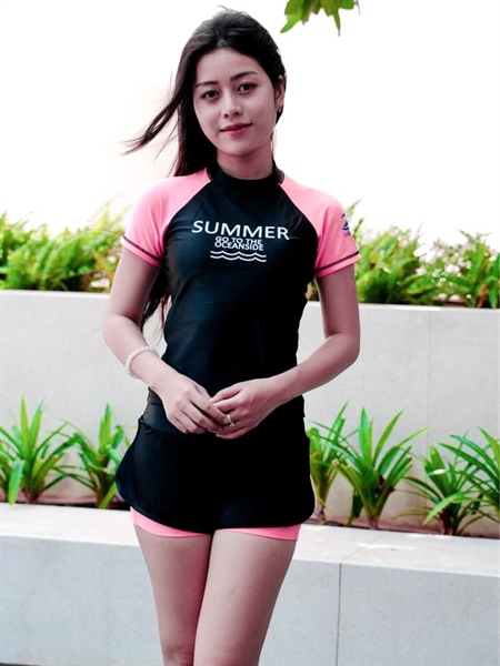 Bảng Size BBS G21 - Set bơi nữ quần short đen phối tay SUMMER