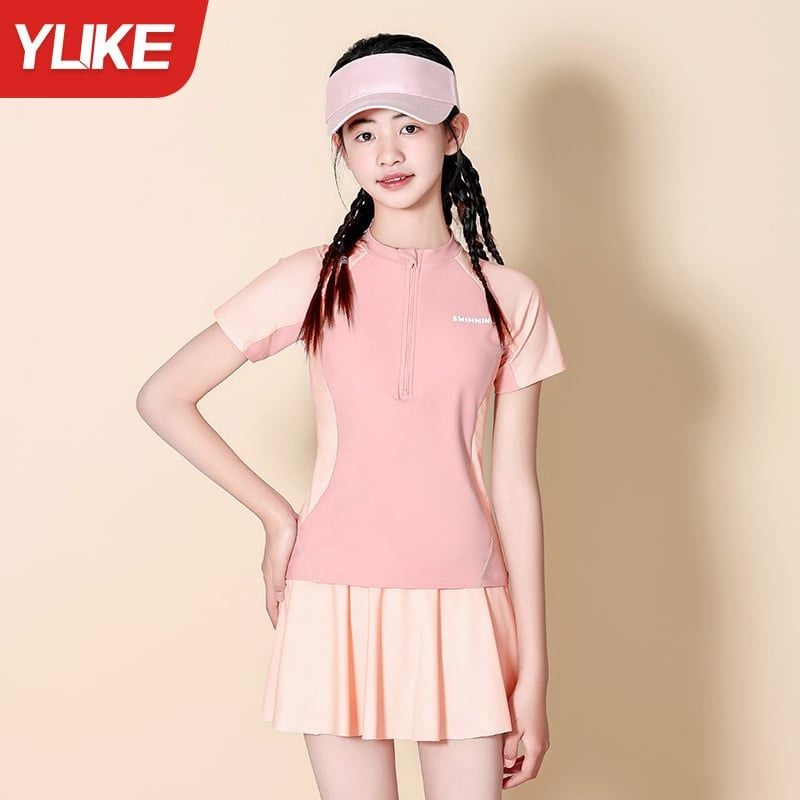 G29 - Set bơi tay đùi váy bé gái cao cấp image 3
