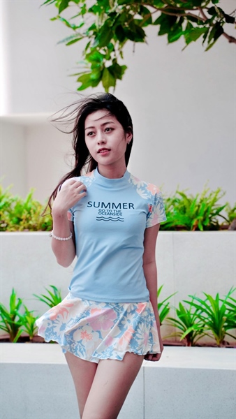 BBS G77 - Set bơi váy tay ngắn SUMMER