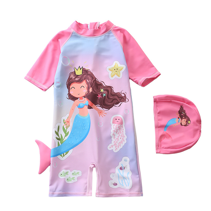 G93 - Set bơi liền bé gái nhí image 1