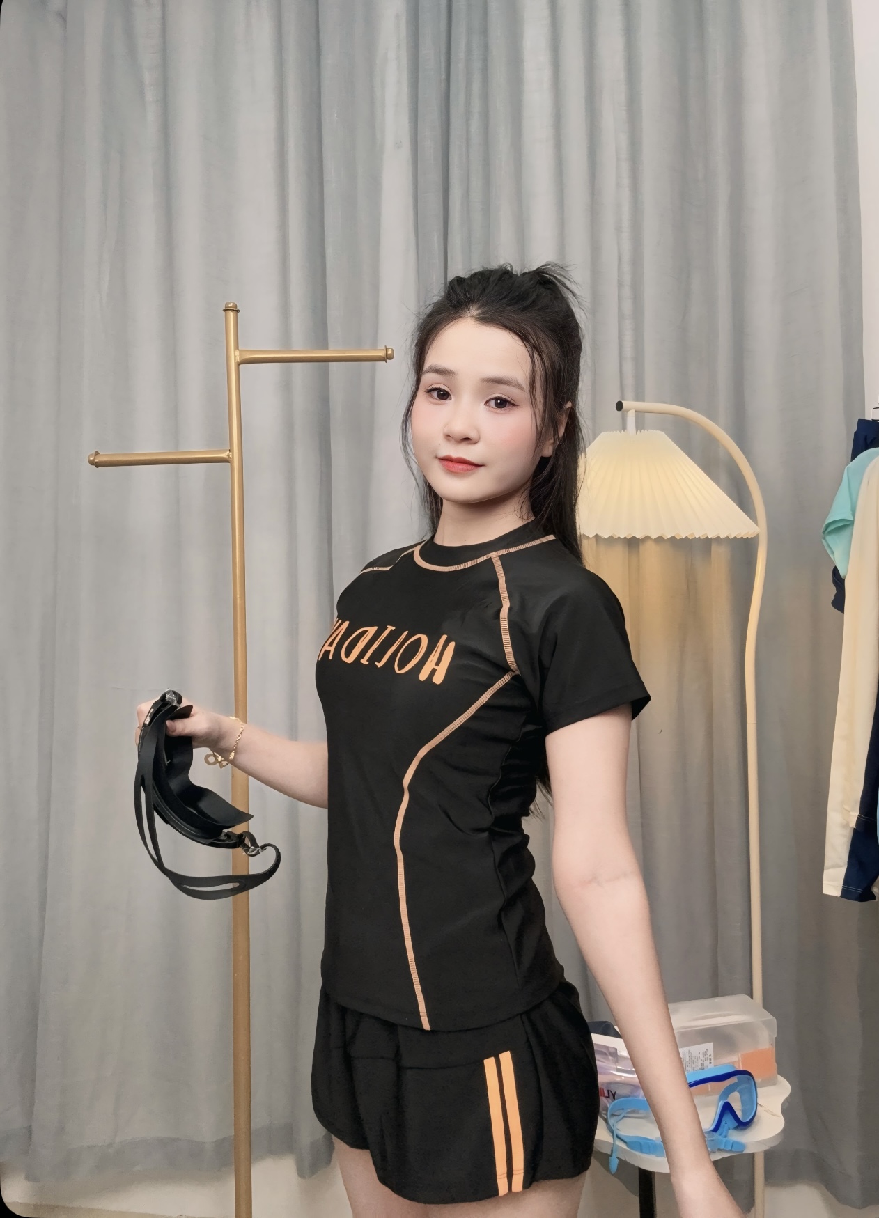 Bộ Đồ Bơi Thể Thao Nữ SwimBros S38 – Tay Ngắn Quần Đùi, Co Giãn 4 Chiều, Phong cách image 5