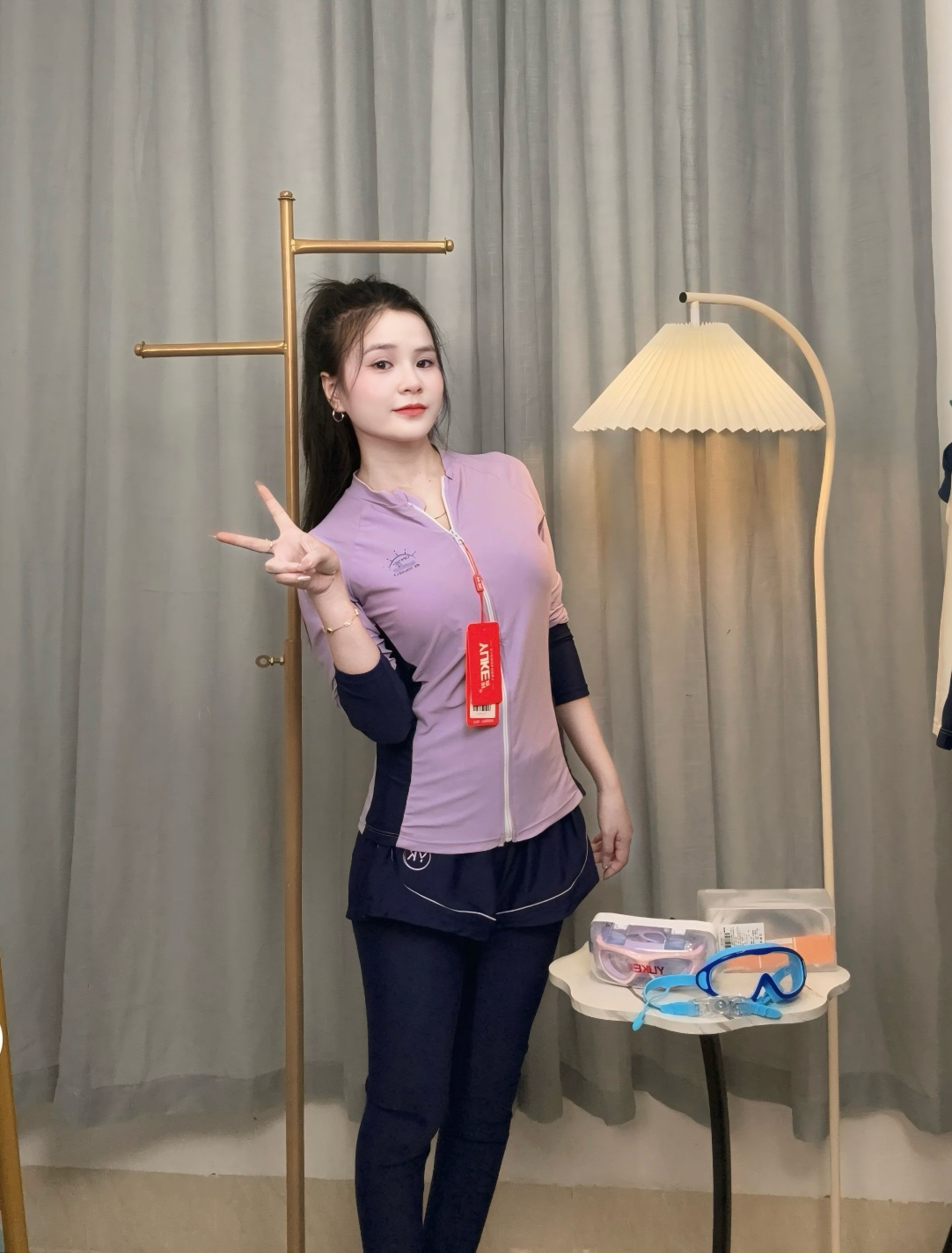 Bộ Đồ Bơi Thể Thao Nữ SwimBros S30 – Tay Dài, Quần Dài, Co Giãn 4 Chiều image 1