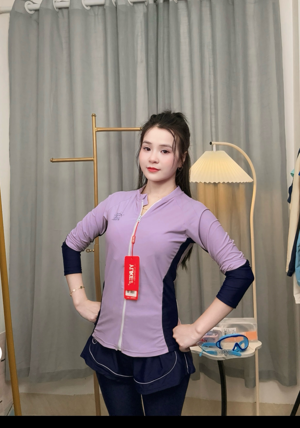 Bộ Đồ Bơi Thể Thao Nữ SwimBros S30 – Tay Dài, Quần Dài, Co Giãn 4 Chiều image 5