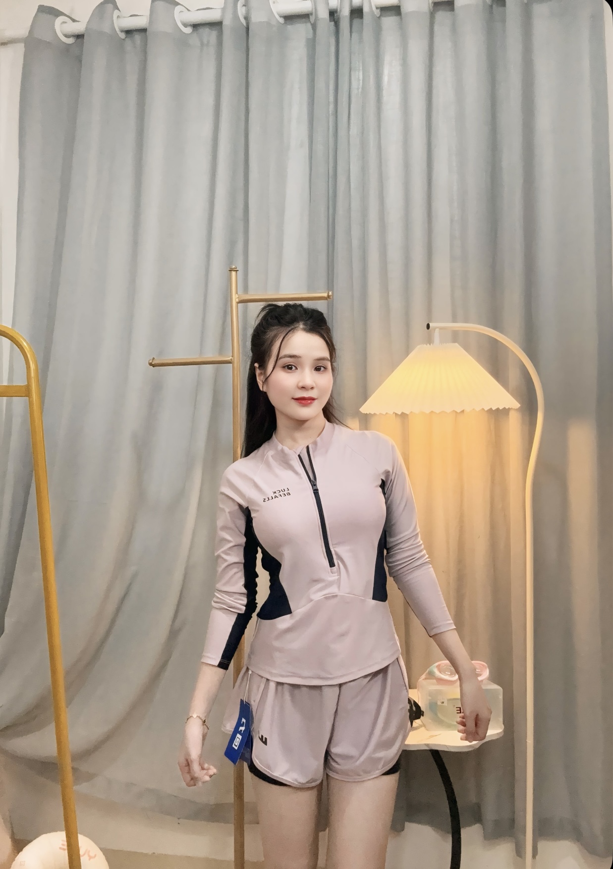 S45 - Bộ Bơi Kín Đáo Tay Dài, Che Bụng, Tôn Dáng Cao Cấp image 3