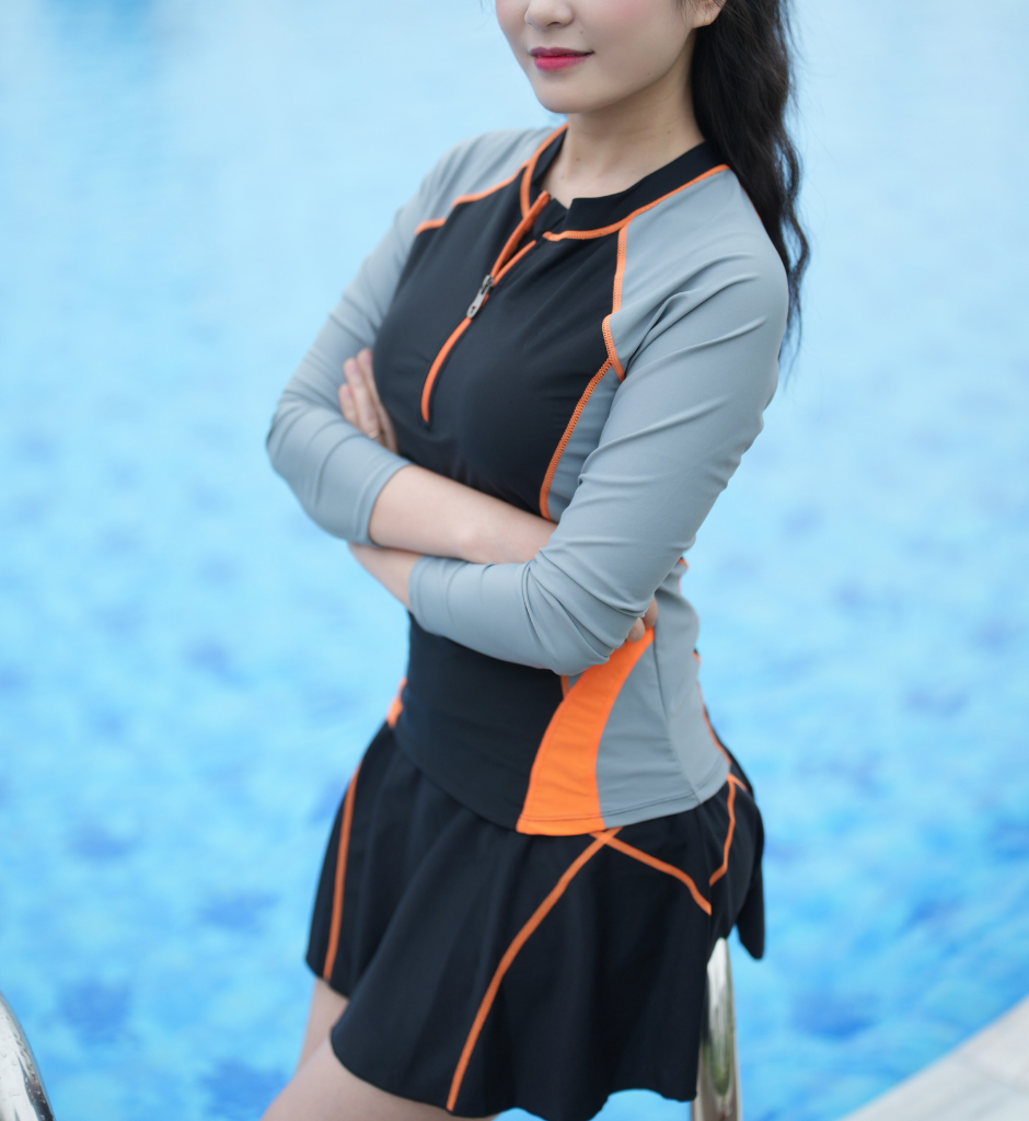 S25 - Set bơi nữ tay dài cao cấp Swimbros image 4