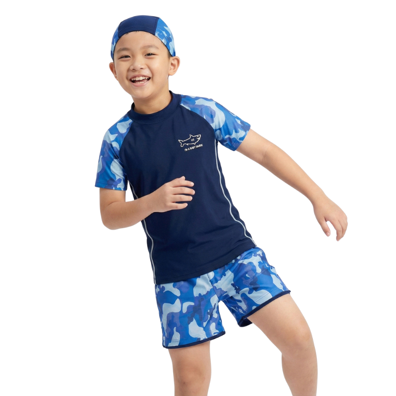 T42 - Set Bơi Tay Đùi Quần Đùi Bé Trai 2 Lớp
