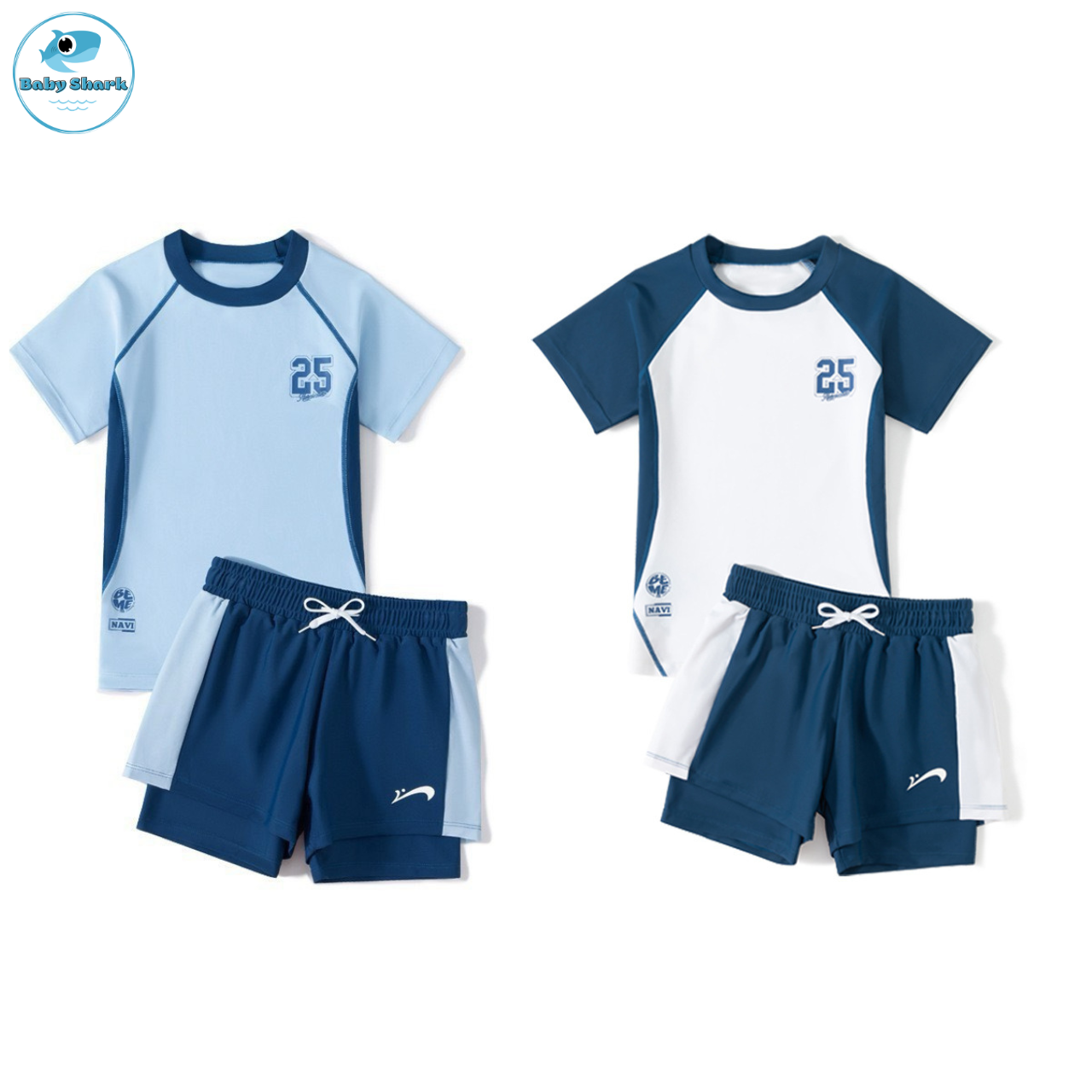 T52 - Set bơi tay đùi quần đùi bé trai QCCC image 1