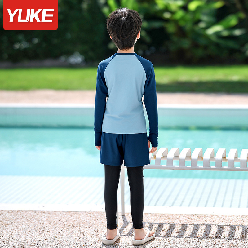 T06 - Set bơi QCCC tay dài quần dài bé trai image 4