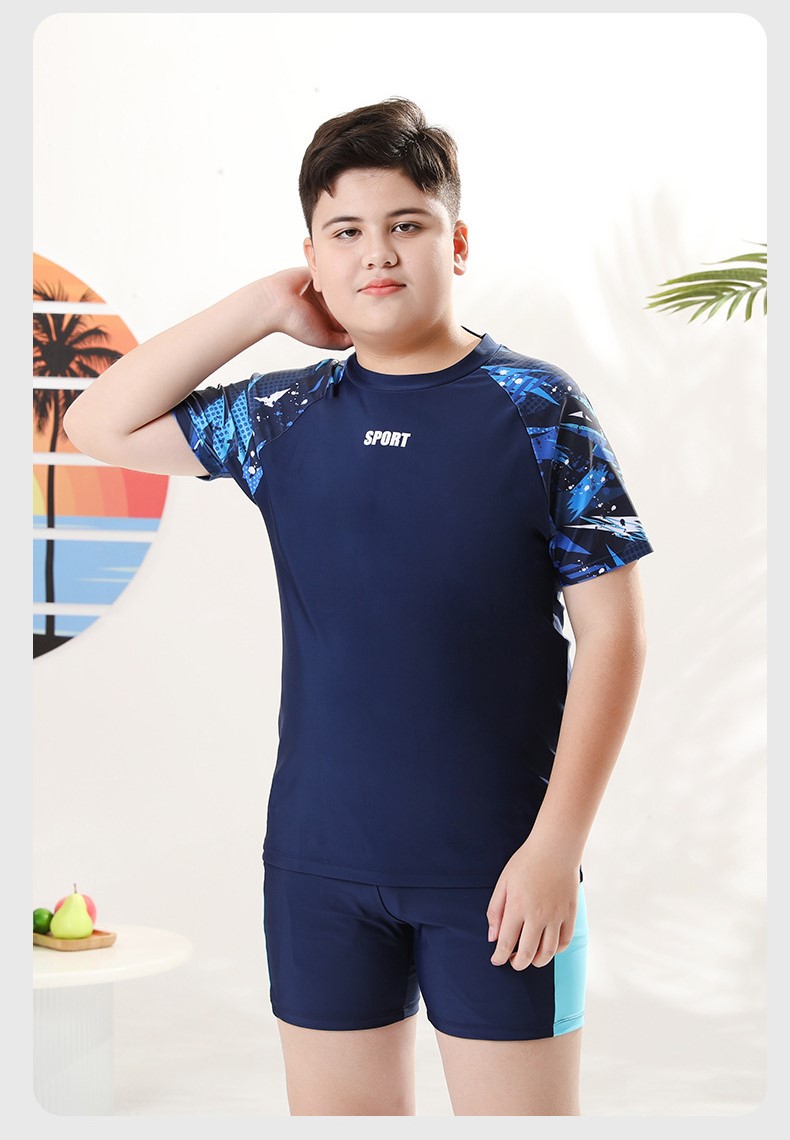 BBS -T64 Set bơi bé trai tay dài - tay ngắn bé trai Sport 30kg -85kg image 4