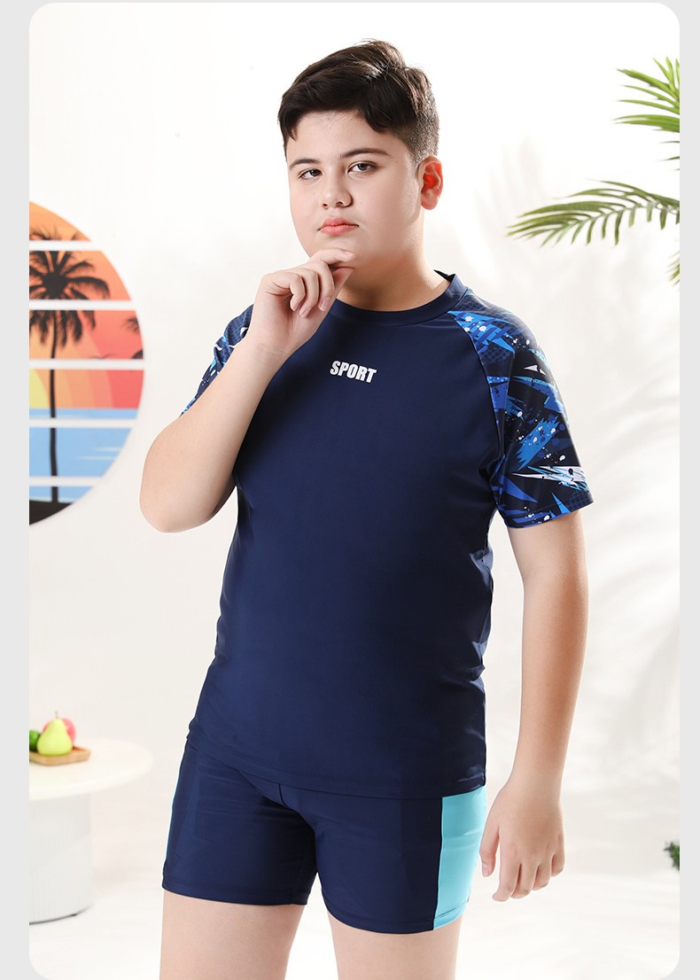 BBS -T64 Set bơi bé trai tay dài - tay ngắn bé trai Sport 30kg -85kg image 3