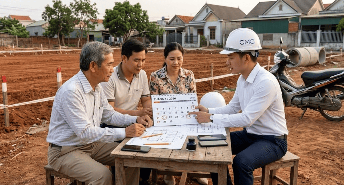 Auspicious dates and times in April 2026 for groundbreaking ceremonies for house construction.