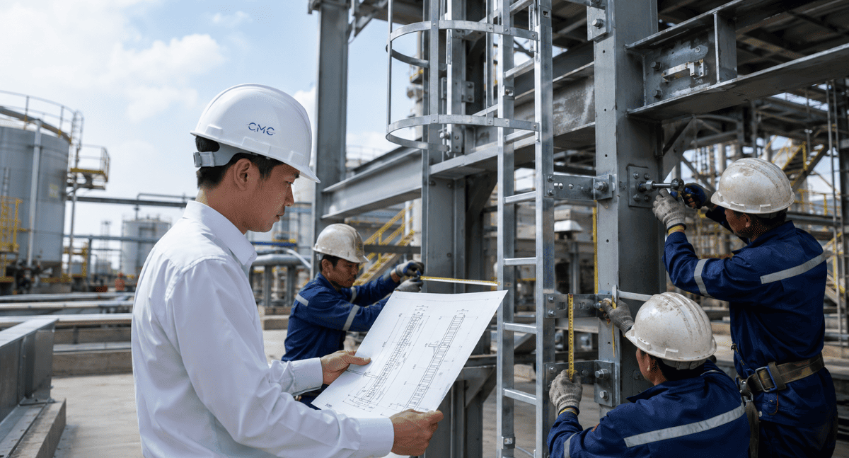 Technical Ladder Drawings: Dimensions to Check for Safety