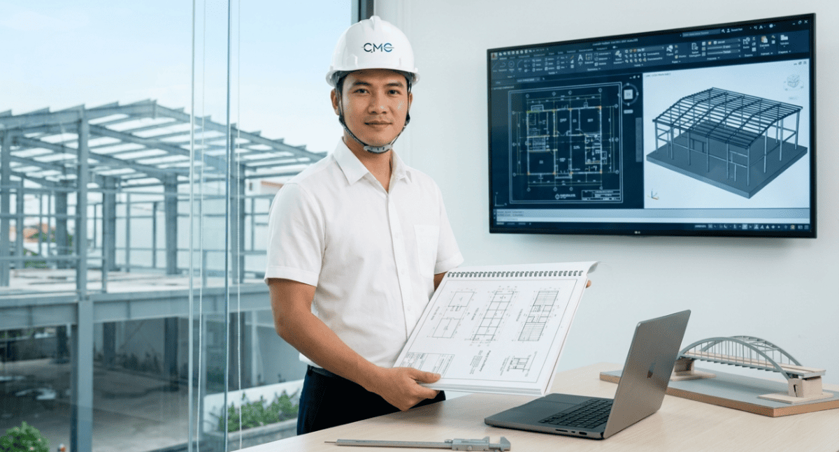 How does CMC Architects Vietnam control information before implementing the drawings