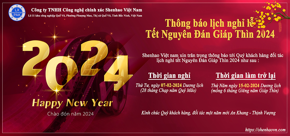 THÔNG BÁO LỊCH NGHỈ TẾT NGUYÊN ĐÁN GIÁP THÌN 2024