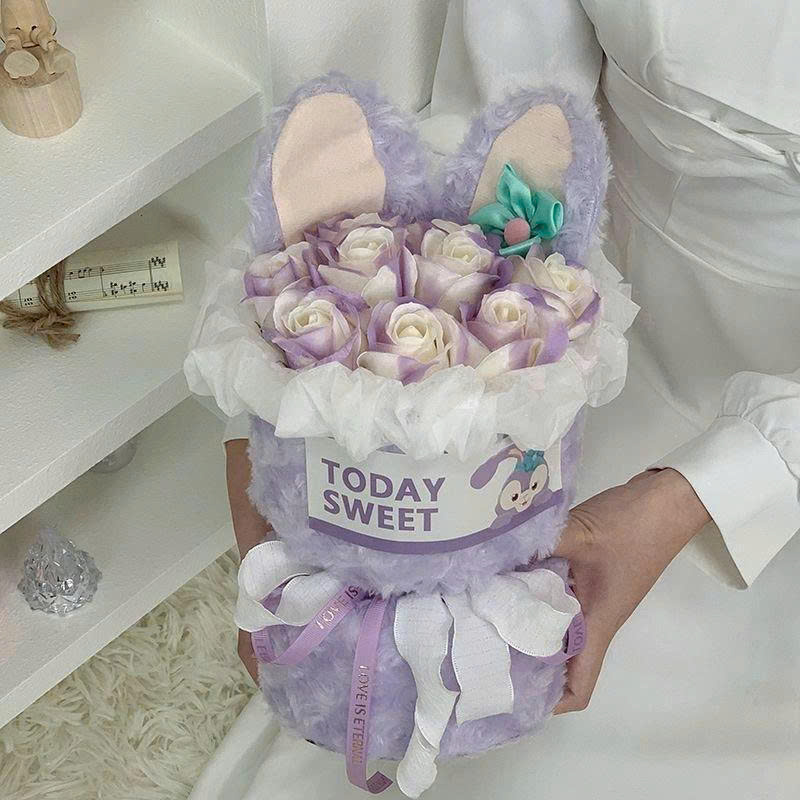 Bó Hoa sáp tai thỏ .quà tặng sinh nhật ngày lễ. hoa quà tặng valentine,8/3,sinh nhật...