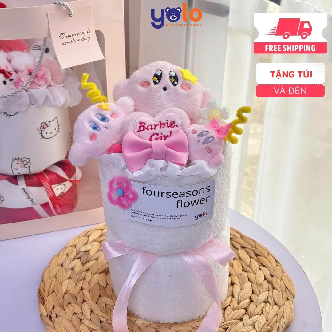 Bó hoa gấu bông siêu dễ thương.sét hoa quà tặng sinh nhật , 14/2 , 8/3