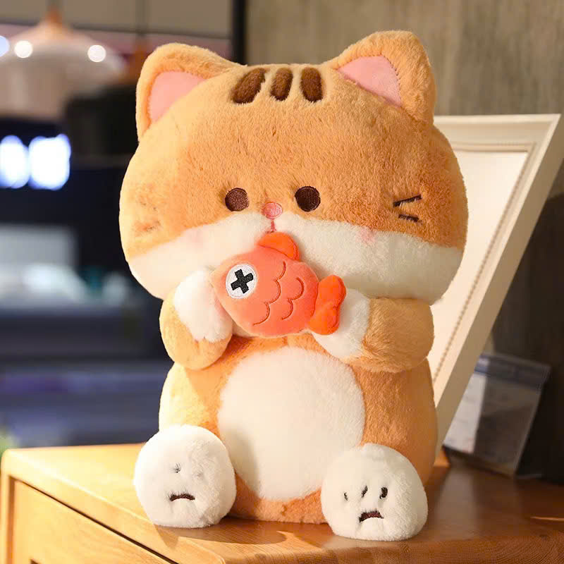 GẤU BÔNG MÈO ÔM BÁNH MÌ & MÈO ÔM CÁ – SIÊU CUTE