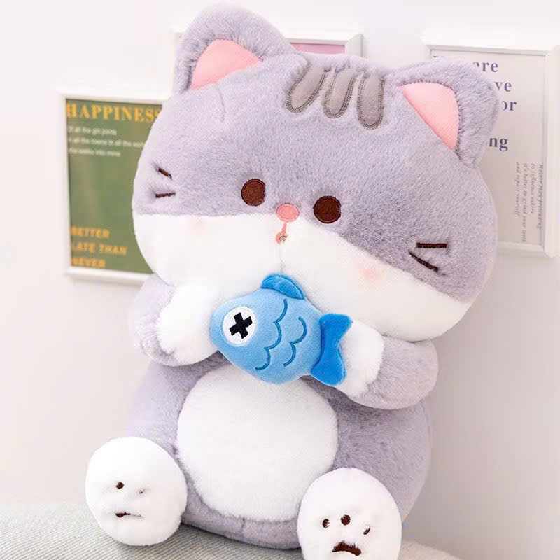 GẤU BÔNG MÈO ÔM BÁNH MÌ & MÈO ÔM CÁ – SIÊU CUTE