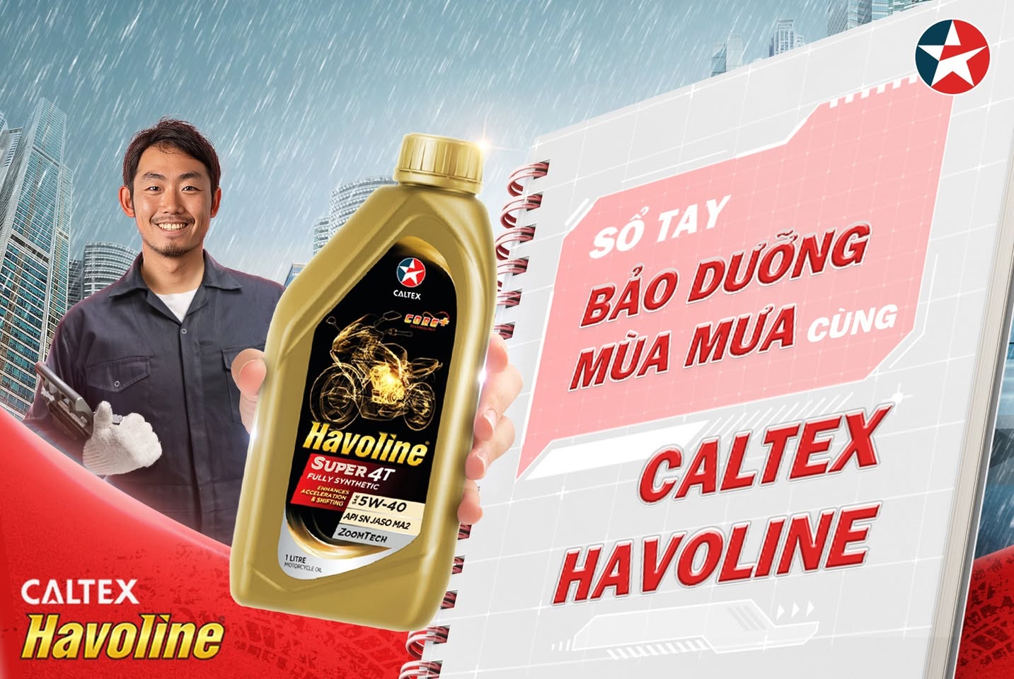 SỔ TAY BẢO DƯỠNG MÙA MƯA CÙNG CALTEX HAVOLINE