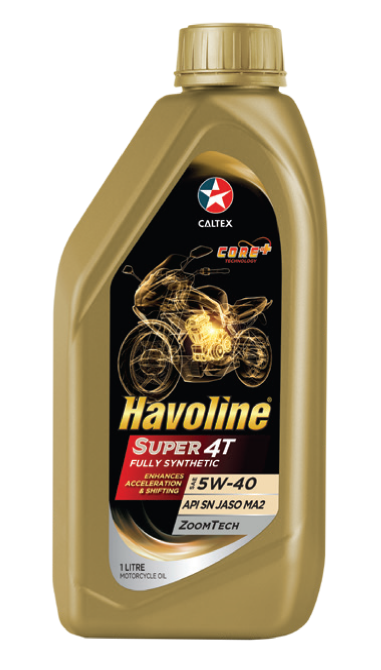 Nhớt động cơ xe máy Havoline® Super 4T Fully Synthetic SAE 5W-40