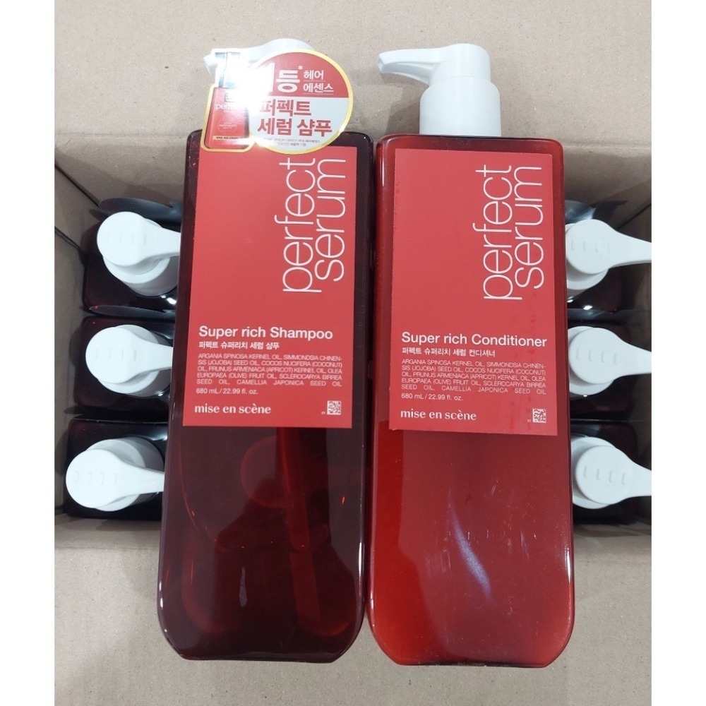 Dầu Gội - Xả mise en scène Perfect Serum Original 680ML phục hồi hư tổn, giúp tóc suôn mềm, bồng bềnh
